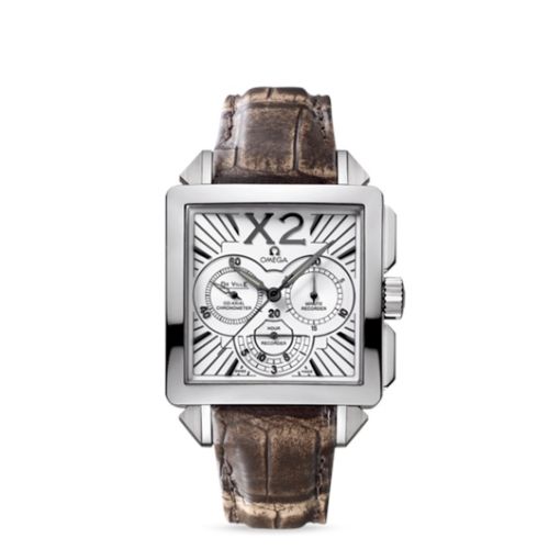 Omega De Ville X2 Co-Axial 37 Chronograph Stainless Steel / Silver